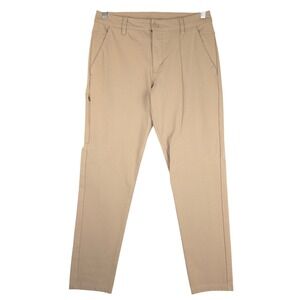 BYLT Premium Basics Everyday 2.0 Pant Taupe Mens Slim Fit Chino 33 (Fits 31x28)